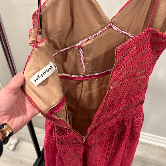 Self-Portrait Fuchsia Spiral Dress - Picture 3 of 6